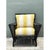 Vintage Stick Rattan Lounge Chair in Ralph Lauren Cabana Stripe For Sale - Image 4 of 12