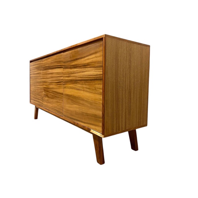 2000 - 2009 Mid Century Modern Style Credenza 3 Door Tv Cabinet. For Sale - Image 5 of 10