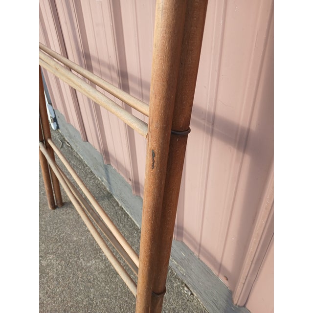 Antique Wooden Trifold Ladder Drying Rack 1900s For Sale - Image 17 of 18