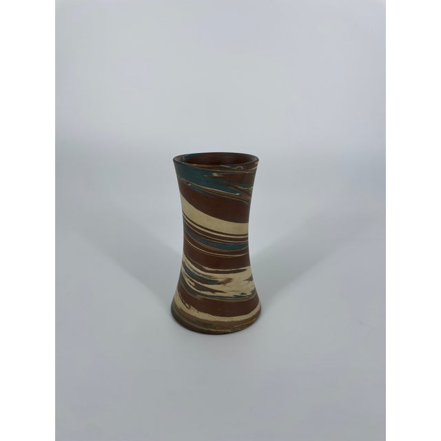 Arts & Crafts Niloak Mission Swirl Hour Glass Vase For Sale - Image 3 of 8