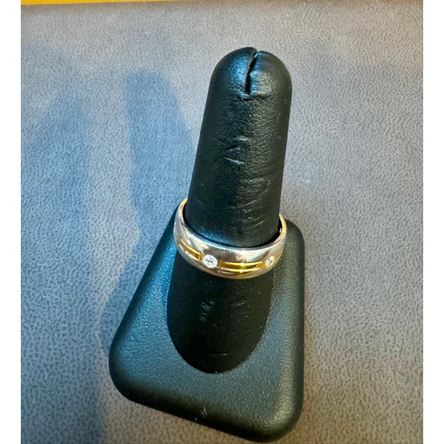 The School of Paris 6 Flush Set Diamond Eternity Band in 950 Platinum, Two Tone, Size 10, Unisex For Sale - Image 3 of 18