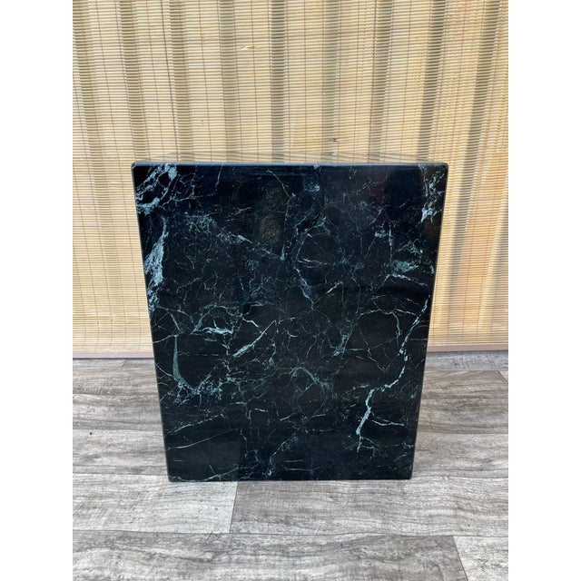 Green Green Marble Dining Table Base / Pedestal. In the Stone Iternational Italy Style. Circa 1980s. For Sale - Image 8 of 18