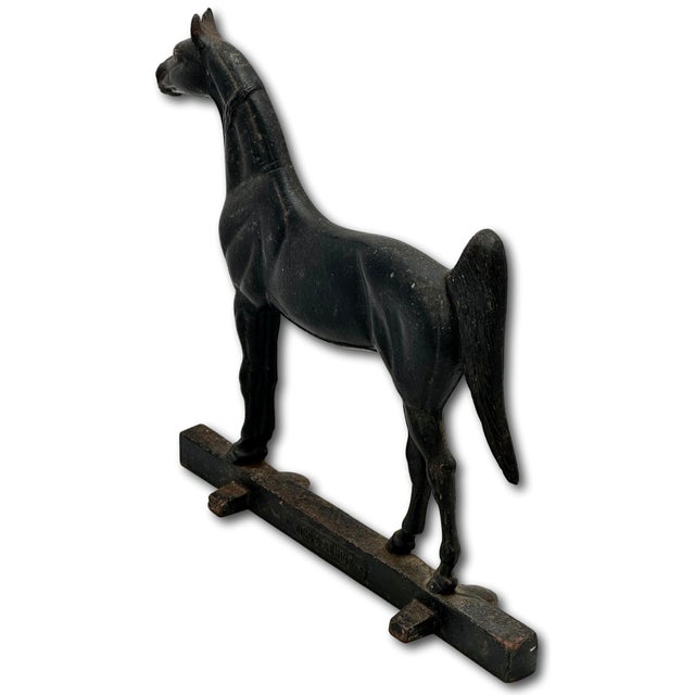 Vintage Dated 1938 "King's Genious" Famous Champion Show Horse Cast Iron Wedge Style Doorstop For Sale - Image 14 of 18