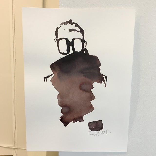 2020s "Ink Wash Fashion Series" Contemporary Abstract Figurative Painting by Jo Baskerville For Sale - Image 5 of 10