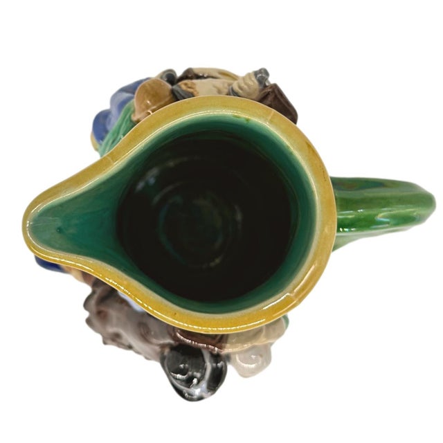 A Minton Majolica Ale Jug With Five Revelers in Medieval Dress, Dated 1862 For Sale - Image 11 of 12