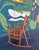 Great safari style Costa Rican rocking chair with embossed leather from a bygone era. Rocks well and is in great condition...