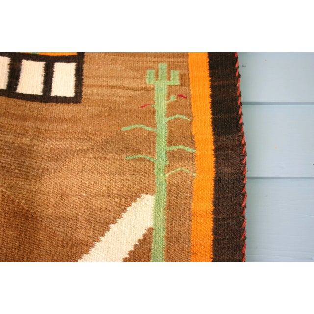 Textile Early 20th Century Navajo Textile Rug - Large Single Kachina For Sale - Image 7 of 10
