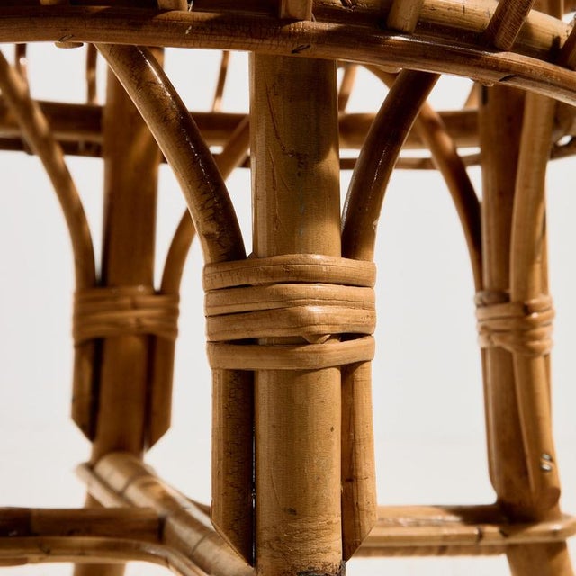 Italian Bamboo Stool, 1960s For Sale - Image 6 of 9