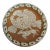 Vintage Round Greek Decorative Hand-Painted Folk Art Decorative Plate For Sale