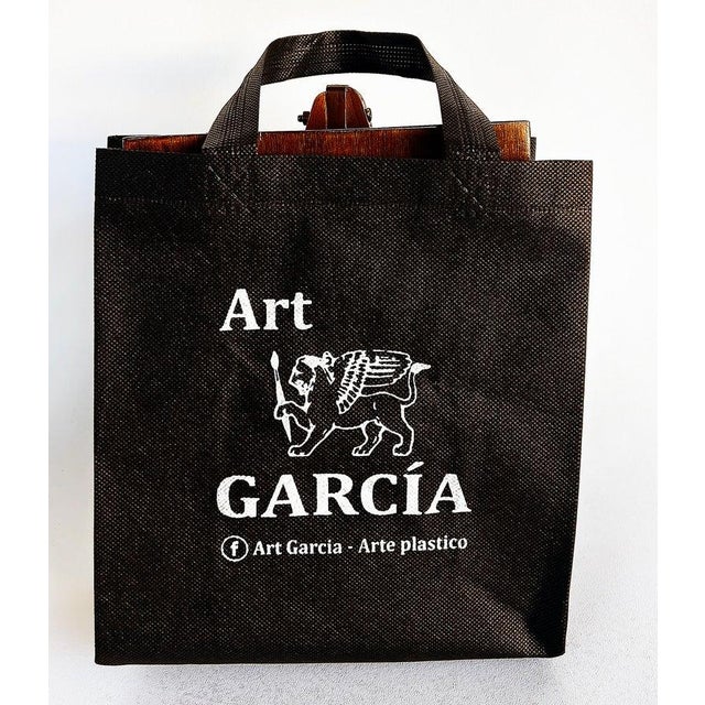 Yellow Abstract Painting on Canvas Mounted on Wood, Easel, "Piramidal Simbologia" - Set of 2 For Sale - Image 8 of 8