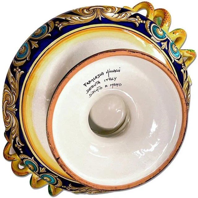 Traditional Francesca Niccacci Renaissance Centerpiece with Serpentine Handles For Sale - Image 3 of 7