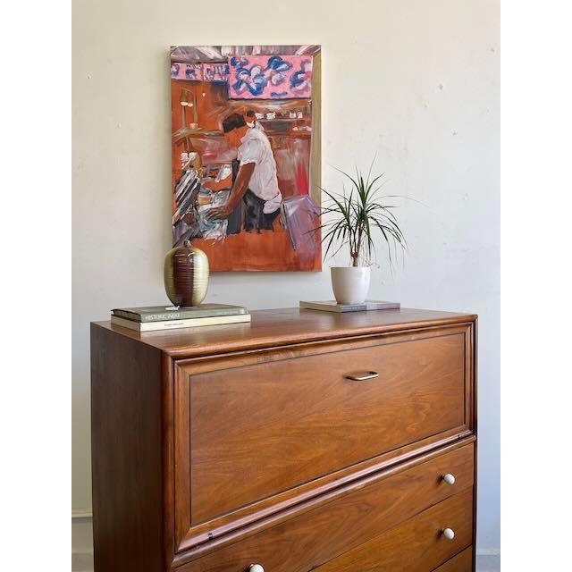 Wood 1960s Drexel "Declaration" Kipp Stewart & MacDougall Tall Dresser For Sale - Image 7 of 10