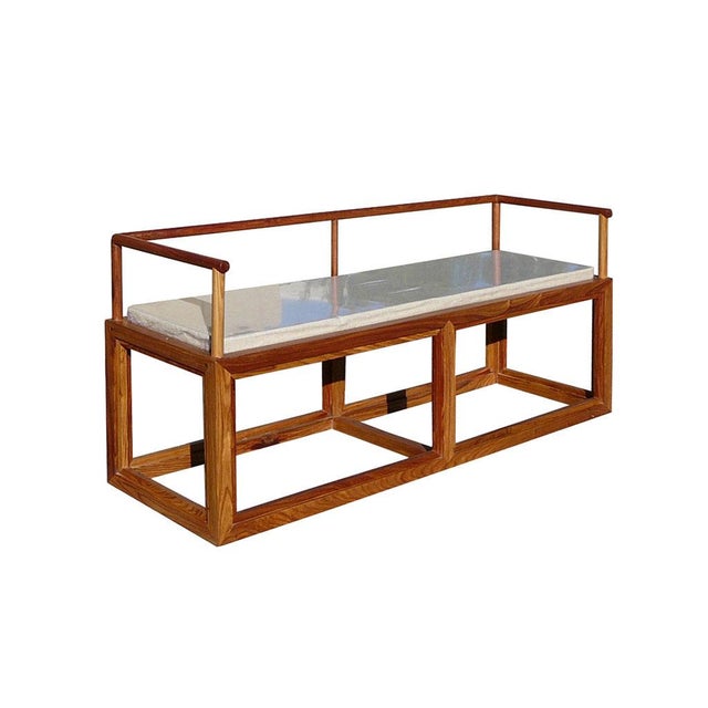 Rosewood Chinese Simple Zen Design Daybed Bench Chair Chairish