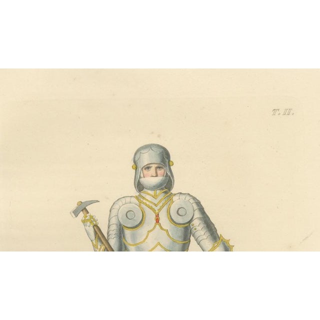 Black Camille Bonnard, Joan of Arc in Armor, Hand-Colored Lithograph, 1845 For Sale - Image 8 of 10