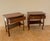 1940s Pair of Spanish Wood Bedside Tables With Drawers and Lower Shelves, 1940s For Sale - Image 5 of 15