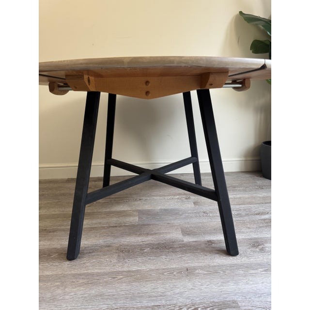 Round Drop Leaf Dining Table by Lucian Ercolani for Ercol, 1980s For Sale - Image 14 of 16