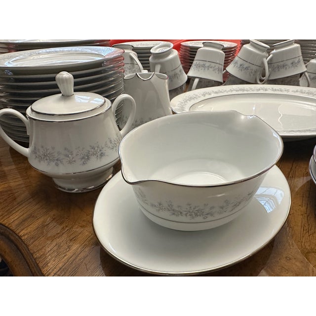 Antique White 1970s Noritake China 96 Piece - Marywood 2181 For Sale - Image 8 of 8
