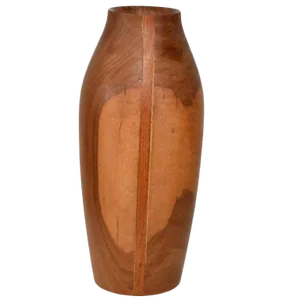 Mid-Century Modern Wood Vase Sculptural Shape