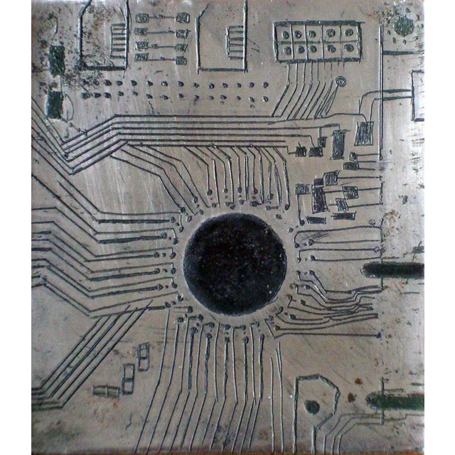 Metal Zane Elerte, Home, 21st Century, Etched Matte Iron For Sale - Image 7 of 7