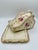 Antique White Antique Victorian Covered Cheese Dish - Pink & Gold, Stoke-on-Trent, C. 1910 For Sale - Image 8 of 9