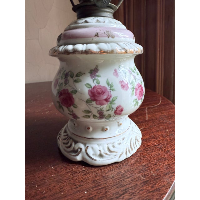 Vintage, 1960s Victorian Gone With the Wind Style Mini Oil Lamp For Sale - Image 10 of 13
