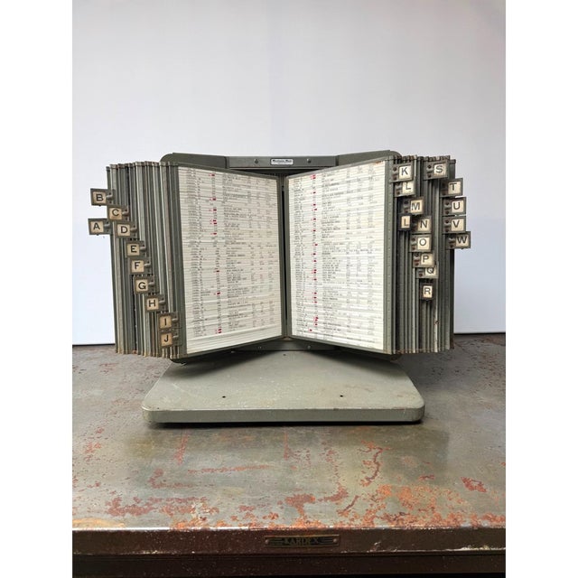 Remington Rand/Kardex Industrial Steel Work Table, C. 1930 For Sale - Image 14 of 14