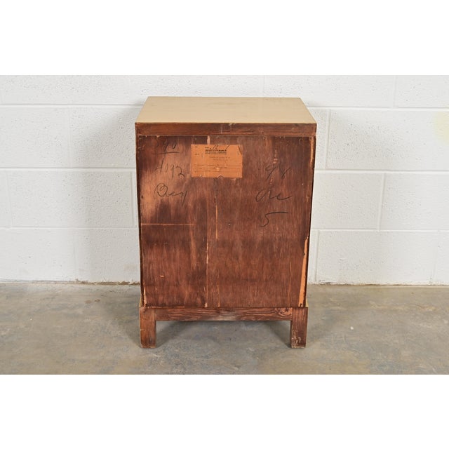 Robsjohn-Gibbings for Widdicomb Mid-Century Modern Pickled Walnut Nightstand, Circa 1950s For Sale - Image 9 of 11