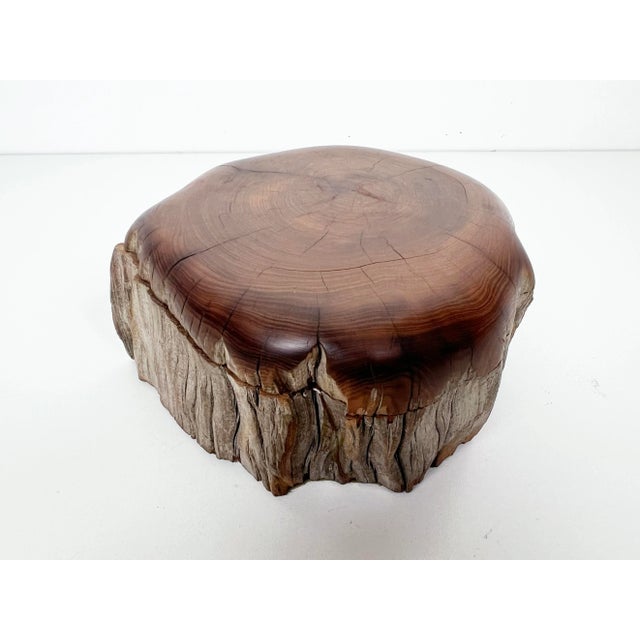 Brown Vintage Natural Edge Hand Made Wooden Box For Sale - Image 8 of 11