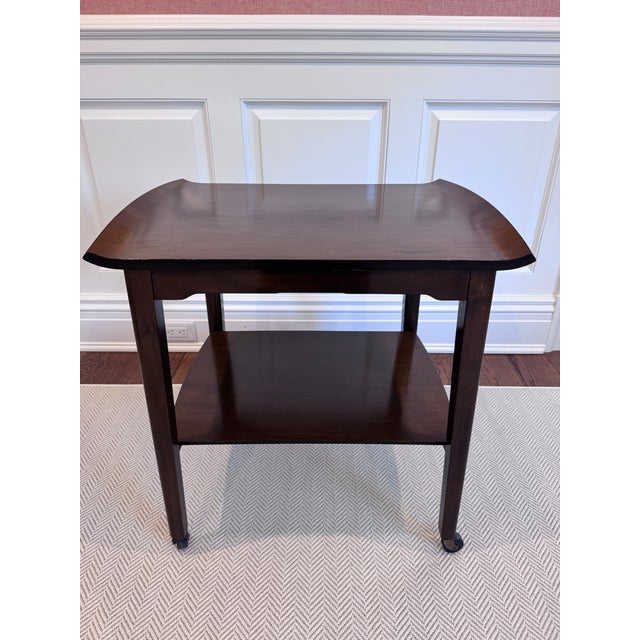 Mid 20th Century Two-Tier Walnut Side or Serving Table For Sale In New York - Image 6 of 14