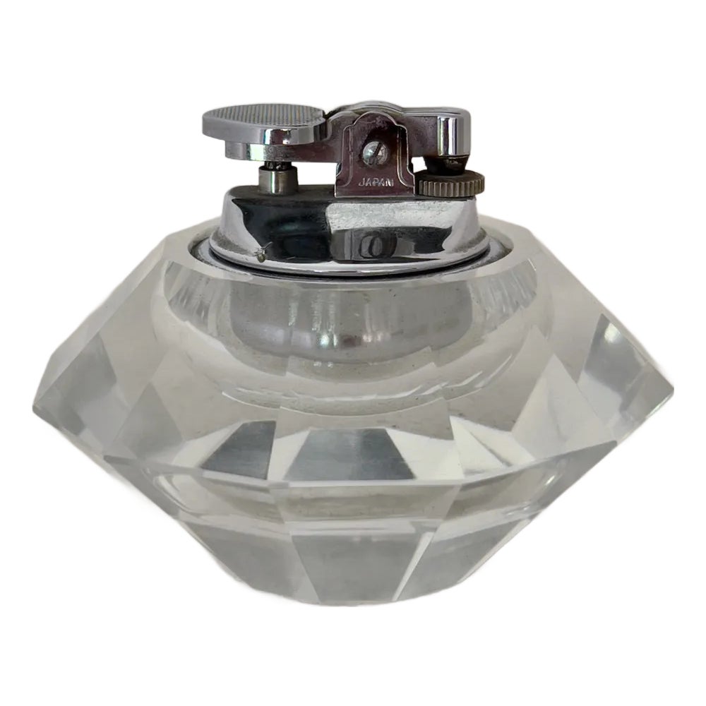 Crystal Diamond Table Lighter, 1970s | Chairish