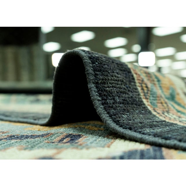 Black Turkish Oushak Antique Look Rug 13'6" x 18'4" #20077 For Sale - Image 8 of 8