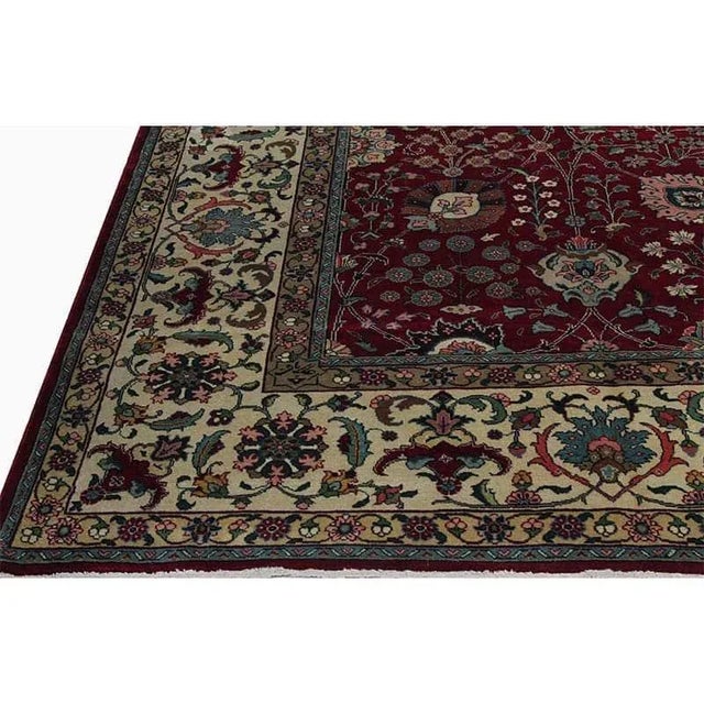 1960s Old Persian Tabriz Area Rug 9’9″ X 15’9″ For Sale - Image 9 of 13