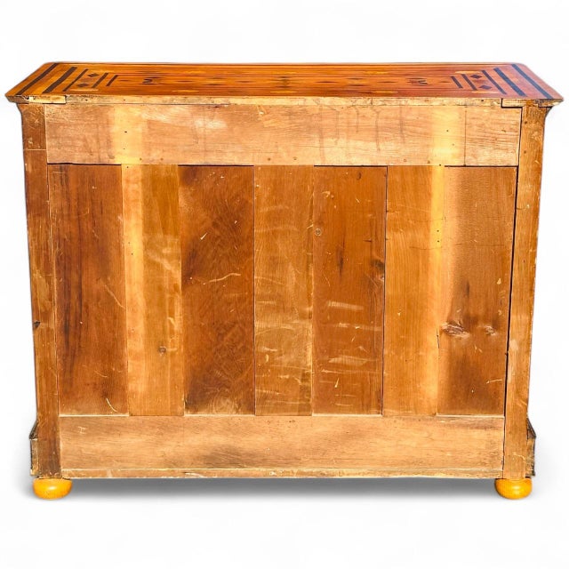 Antique Folk Art Inlaid Chest of Drawers With Nautical Stars and Tombstones For Sale - Image 12 of 12