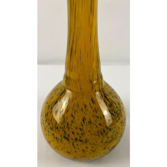 Art Deco French Art Deco Stem Vase by Maker Mulaty, Blown Glass, Circa 1920-30 For Sale - Image 3 of 5