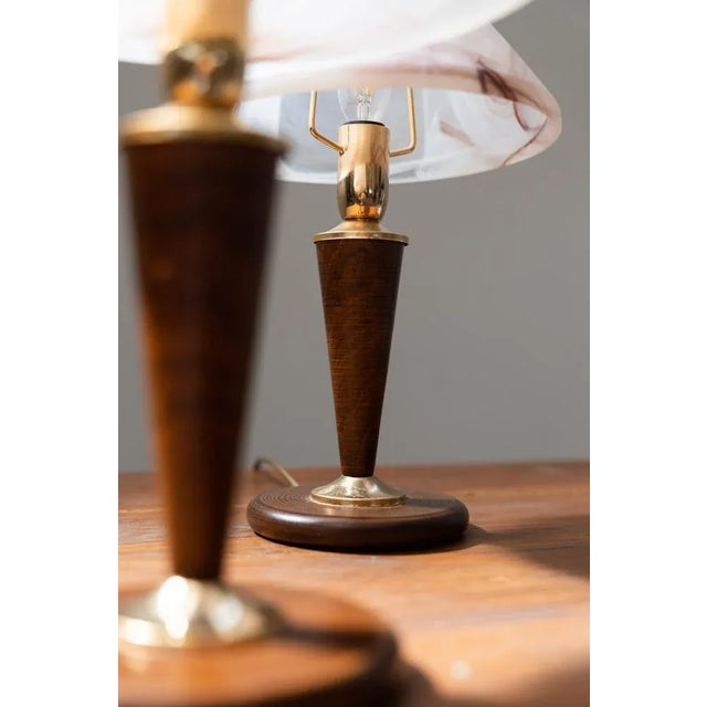 Murano Glass Mushroom Table Lamps, 1970s, Set of 2 For Sale - Image 3 of 10