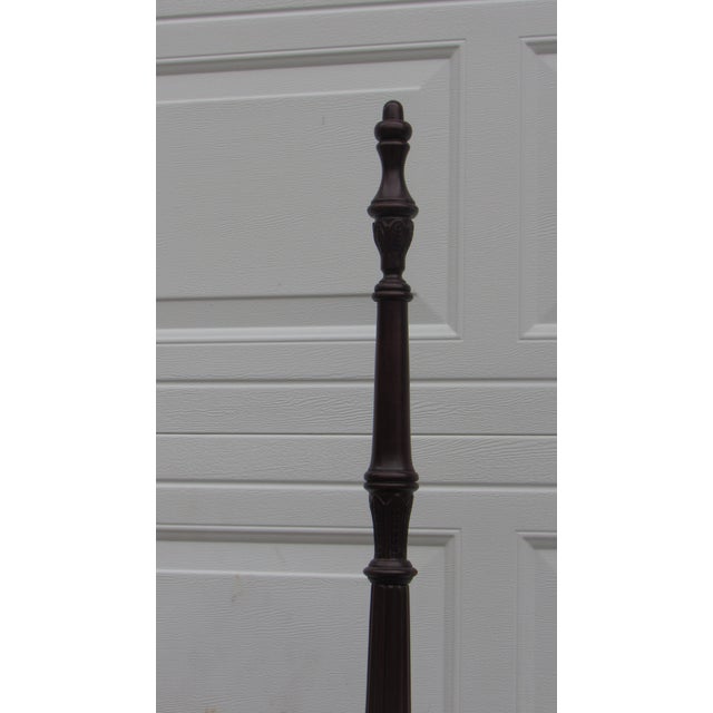 1980s 1980s Thomasville Queen Poster Bed Rice Cherry Carved For Sale - Image 5 of 10