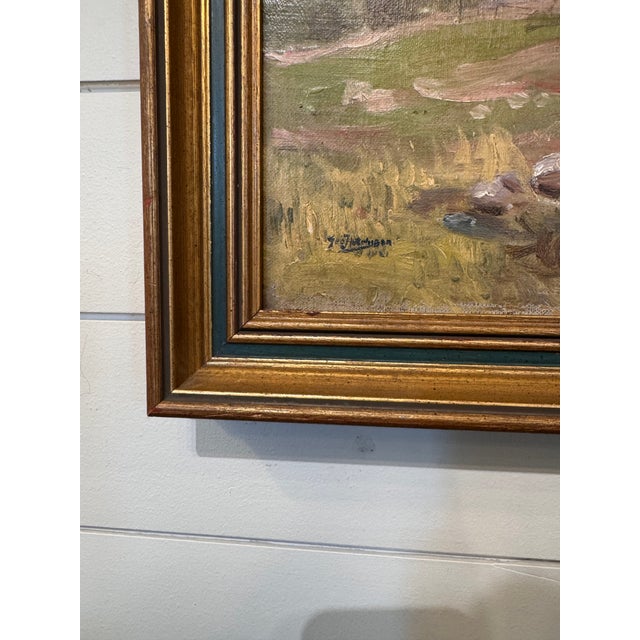 Mid 20th Century Oil on Canvas "Lake District Farmhouse" For Sale - Image 4 of 9