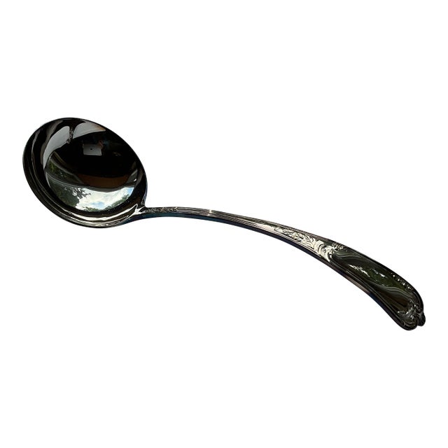 1980s Silver Soup Ladle, La Regence For Sale
