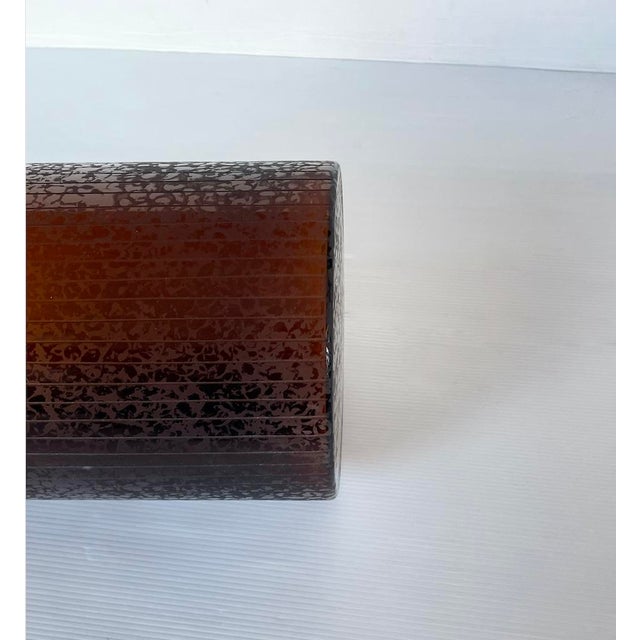 Amber Murano Glass Vase For Sale - Image 5 of 6