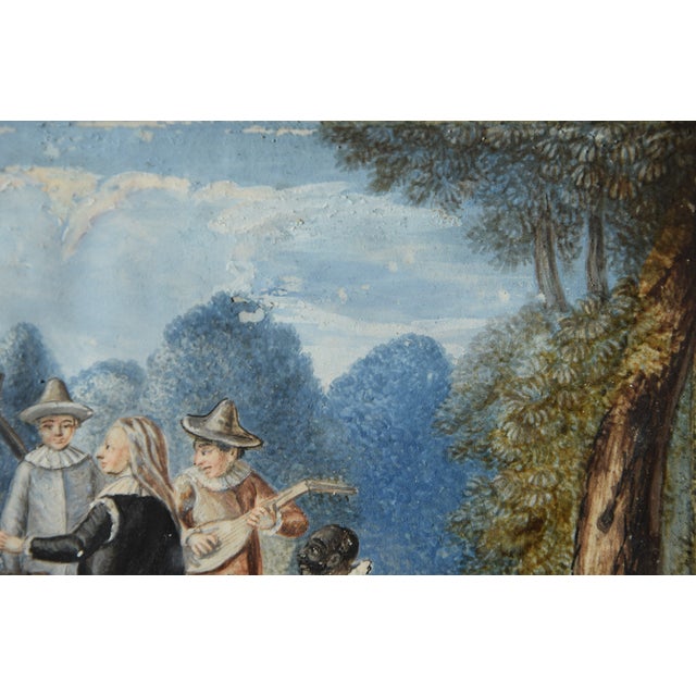 Commedia Dellarte (Harlequin), 1700s, Gouache & Ink on Paper For Sale - Image 6 of 9