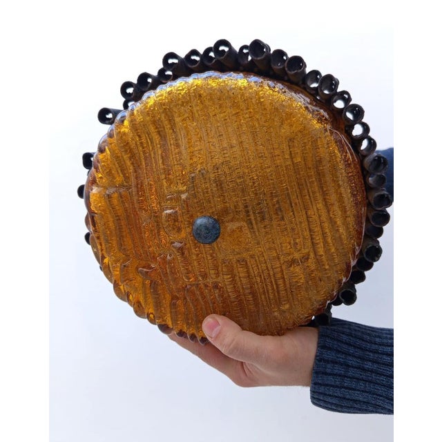 Brutalist Pendant Lamp attributed to Marcello Fantoni, 1960s For Sale - Image 10 of 13