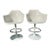 Mid Century Fiberglass Shell Indoor/Outdoor Tulip Swivel Bar Stools - Set of 2 For Sale