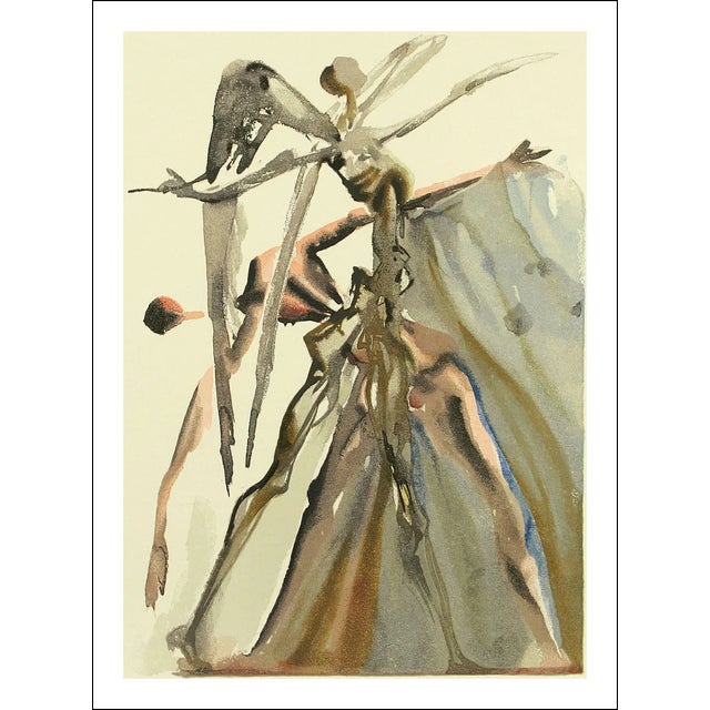 Artist: Salvador Dali Country: Spain Title: Purgatory 4 – The negligent ones Medium: Original Woodcut Marks: Not signed...