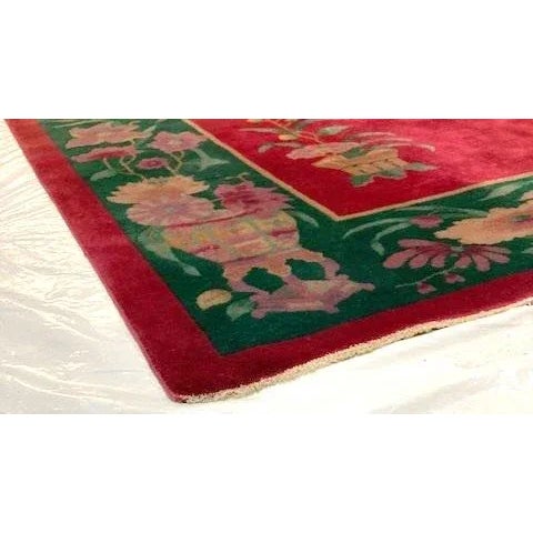 1920's Antique Nicholas Chinese Rug, 9' X 11'6" For Sale - Image 9 of 10