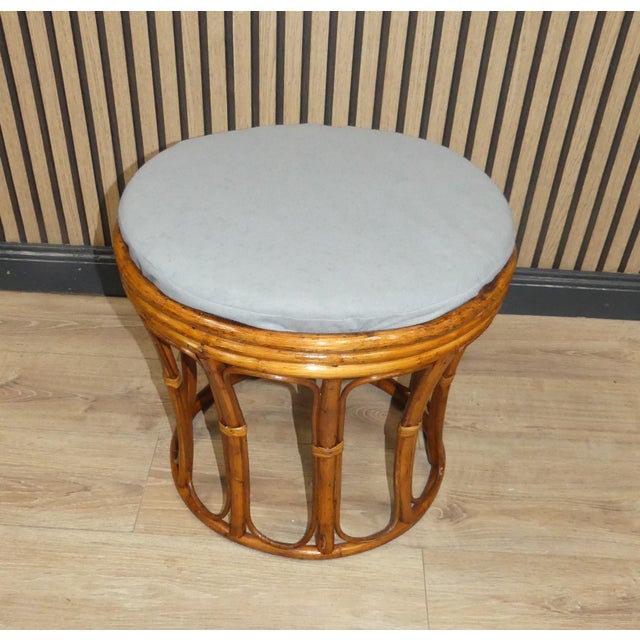 Vintage Bentwood Stool with Removable Cushion For Sale - Image 10 of 10