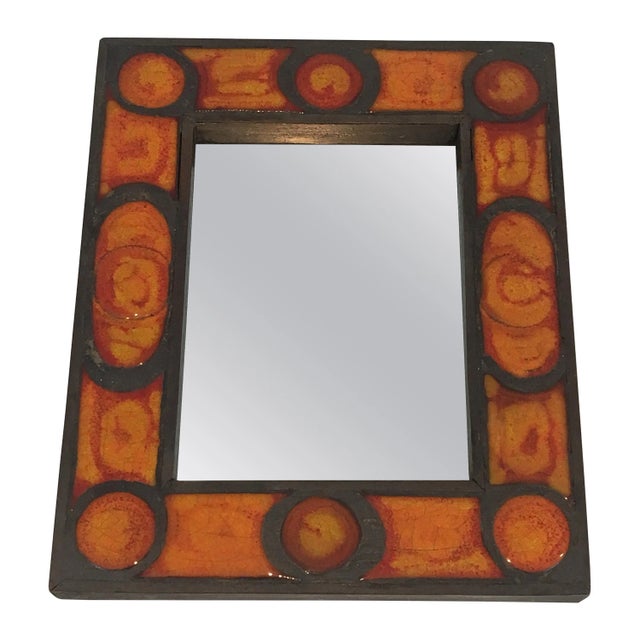 Interesting Ceramic Mirror, French, circa 1970 For Sale - Image 13 of 13