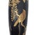 1920s Art Deco Tokanabe Style Wall Pocket Vase Black Gilt Bird Floral Decor 9.5" Japan For Sale - Image 5 of 9