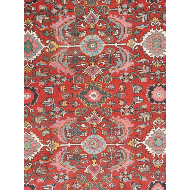 Textile Vintage Brick Red Oriental Area Rug 7'6 X 10'9 For Sale - Image 7 of 8