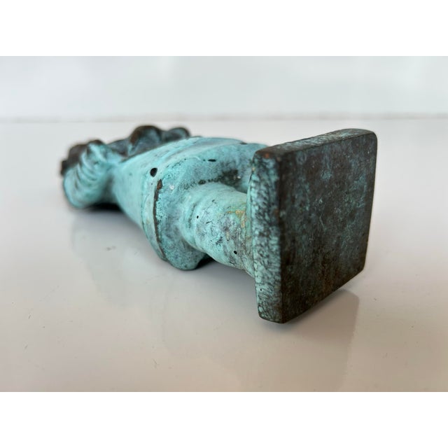Vintage Bronze Verdigris Replica of Chinese “Teracotta” Warrior For Sale - Image 4 of 7