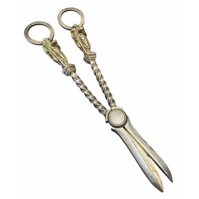 Antique English Silver Apostle Fruit & Nut Set by Martin Hall & Co Sheffield For Sale - Image 4 of 6